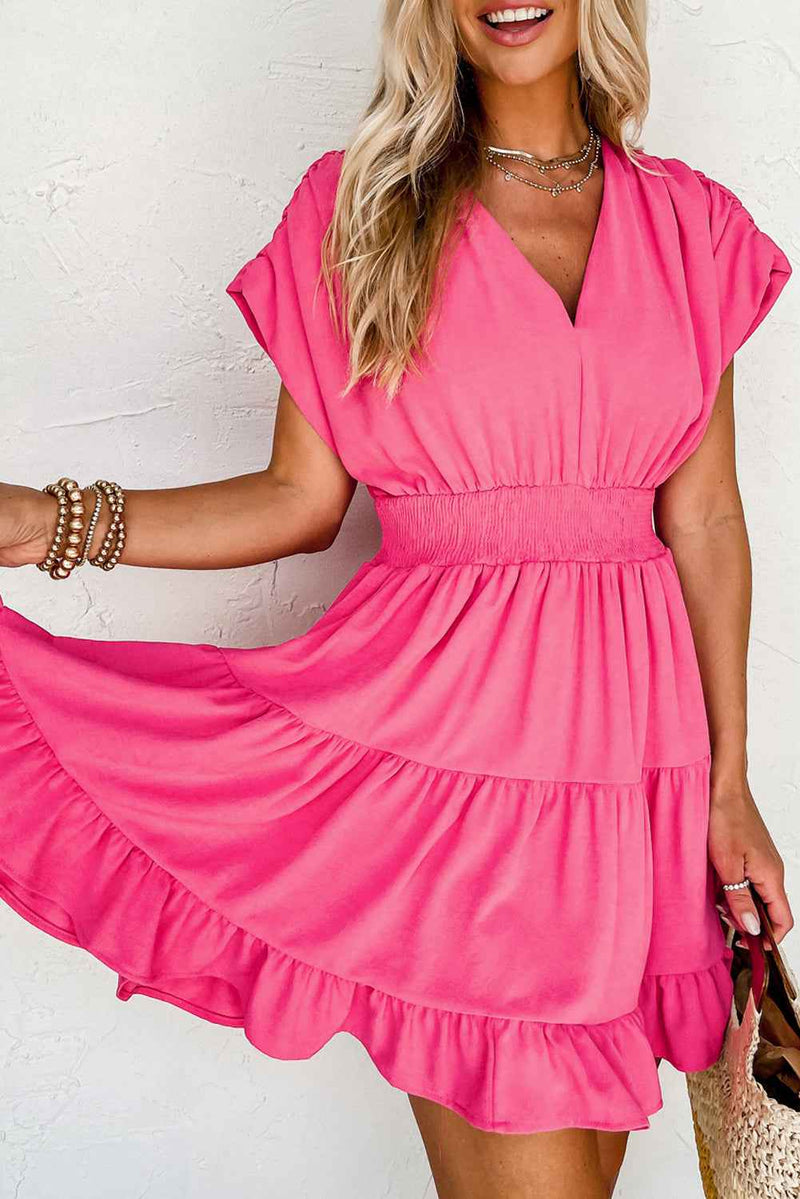 Smocked Waist Mini Dress for Effortless Style and Comfort
