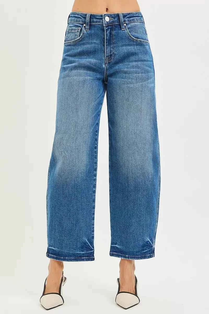 Risen Slouchy Cropped Barrel Jeans for Ultimate Comfort and Style