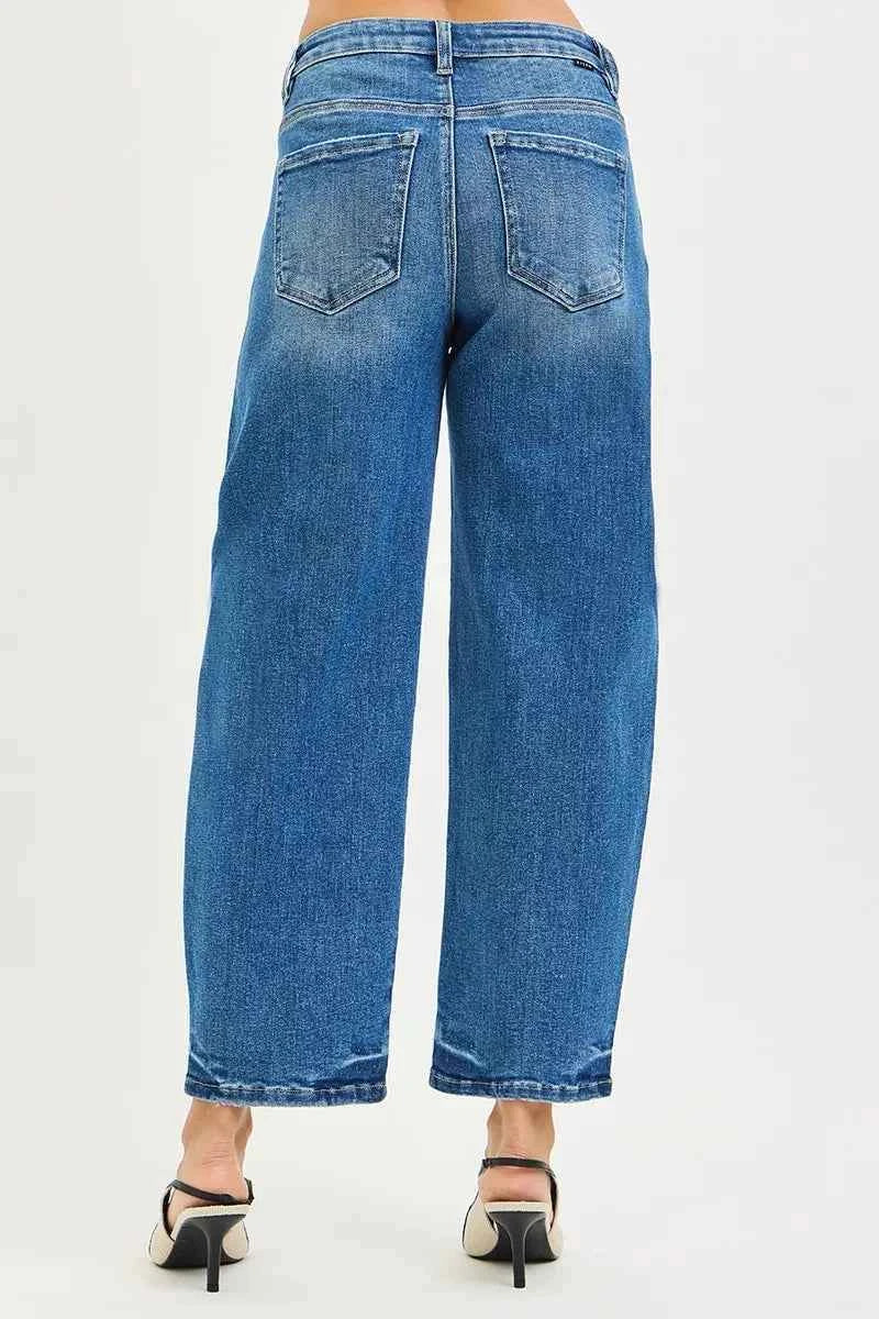 Risen Slouchy Cropped Barrel Jeans for Ultimate Comfort and Style
