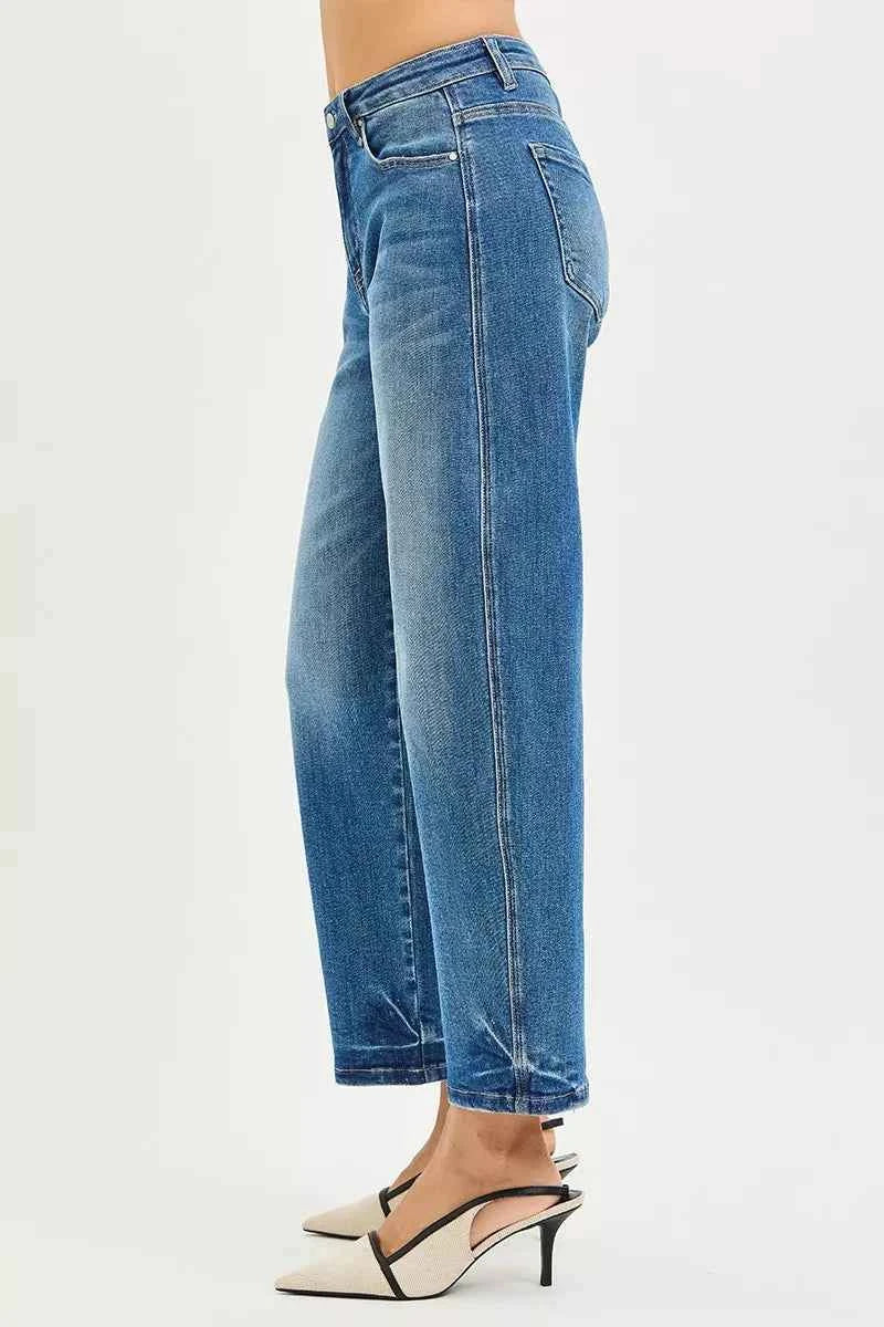 Risen Slouchy Cropped Barrel Jeans for Ultimate Comfort and Style