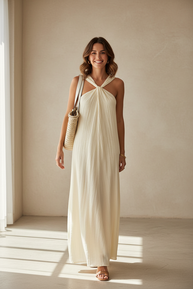 Halter Neck Maxi Dress
