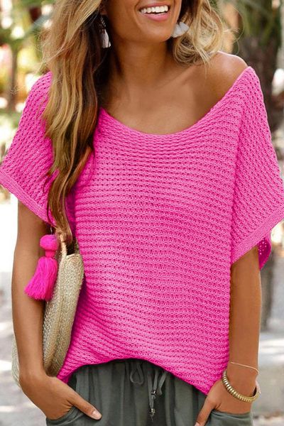 Donna- Boat Neck Knitted Top