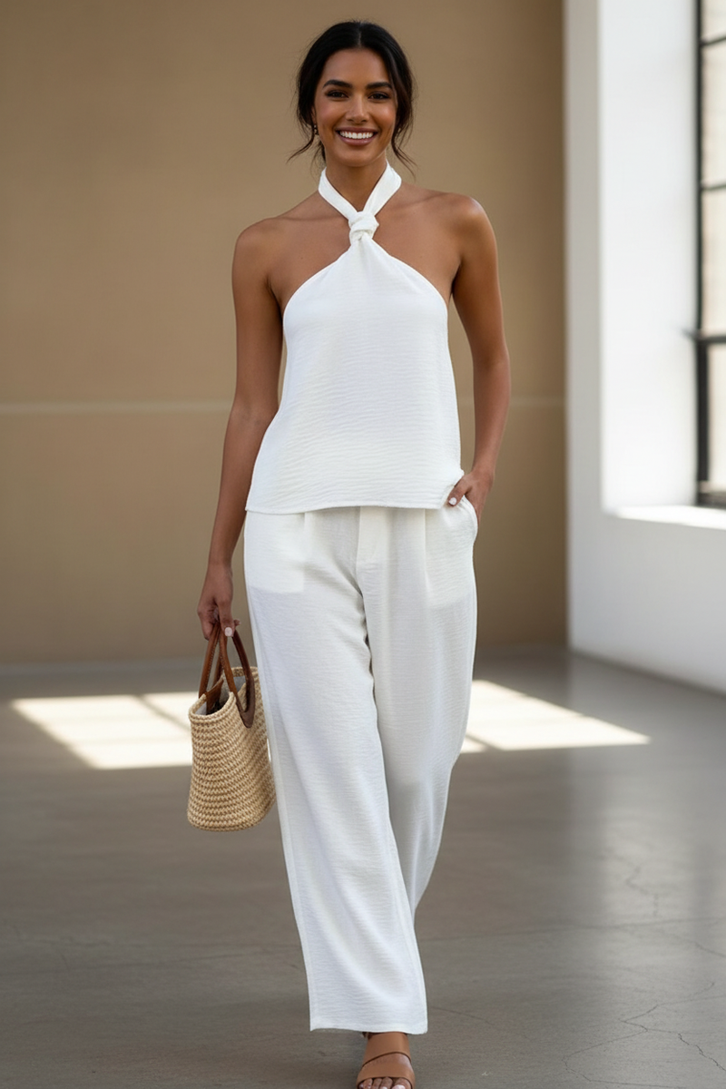 Knotted Halter Neck Cami