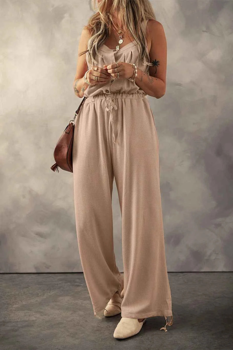Knotted Straps Jumpsuit for Effortless Style and Comfort