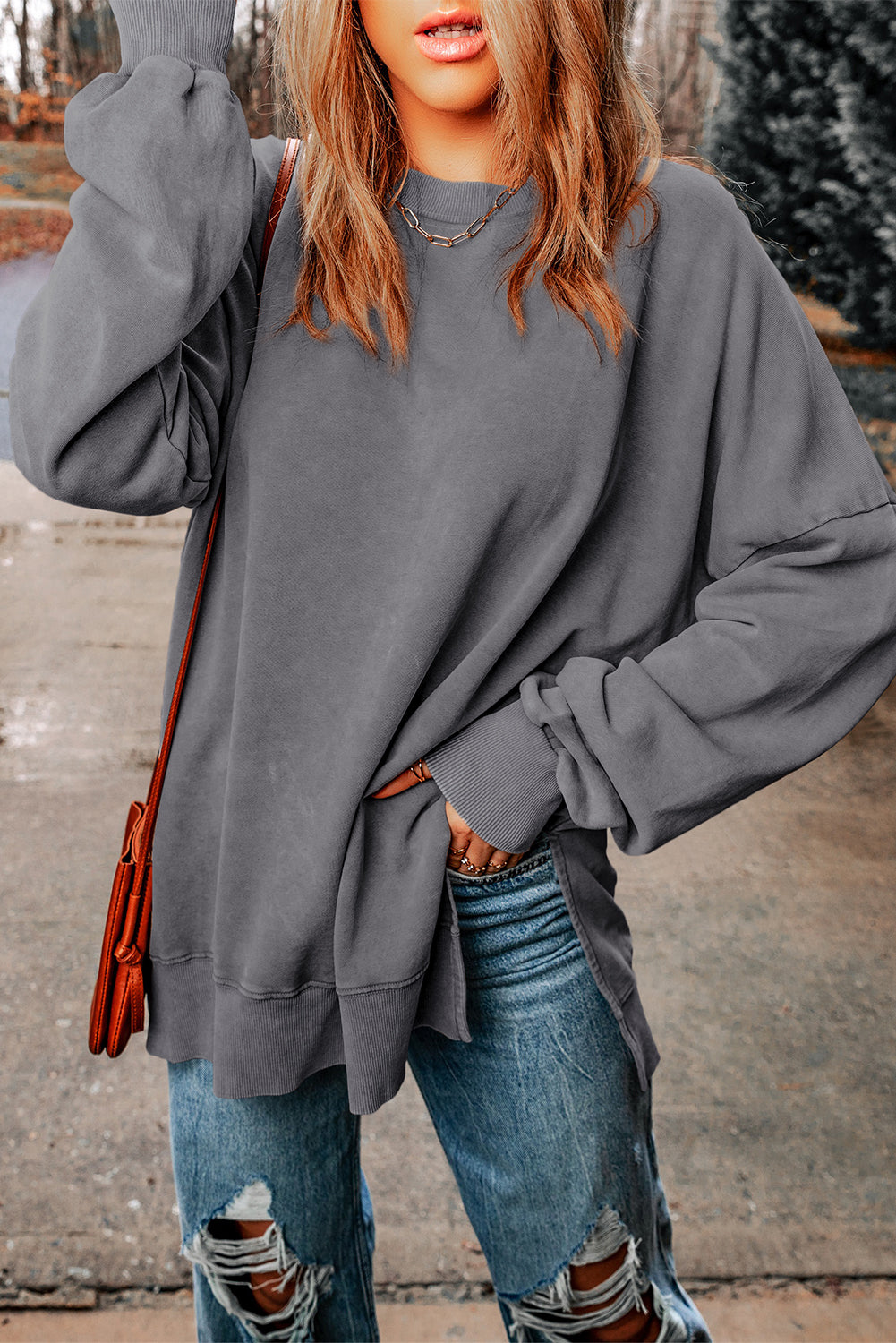 Gerri- Oversized Mineral Wash Sweatshirt