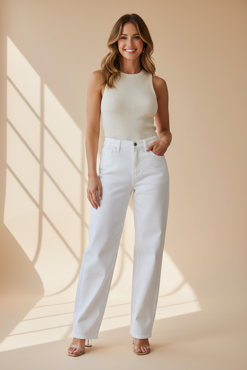 RISEN High Rise Baggy Wide Leg